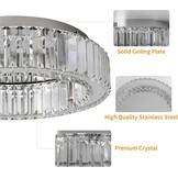 Vinilky Kristallen Plafondlamp 15 inch Dimbare LED Plafondverlichting met Afstandsbediening