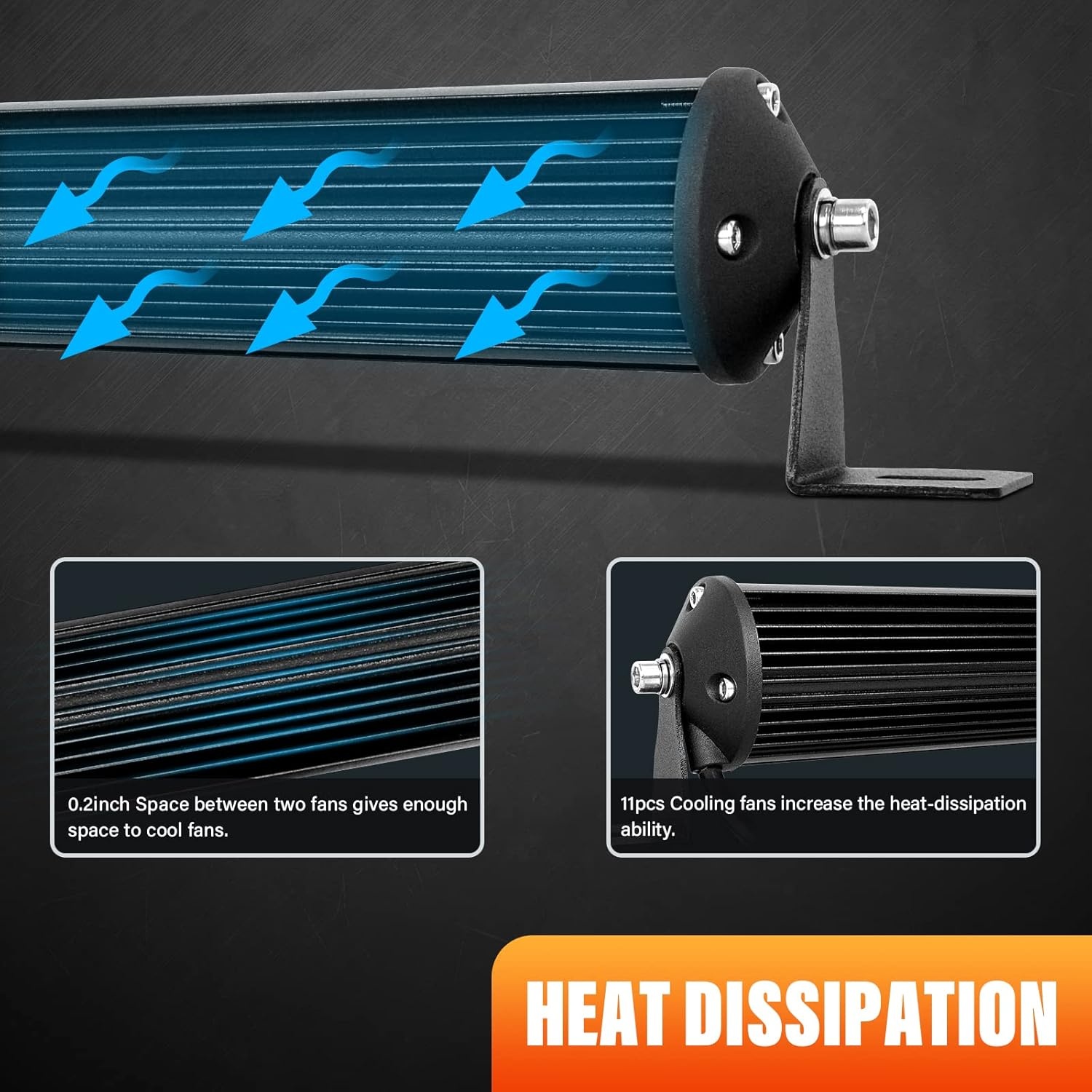 Willpower 24 Inch 216W Led Lichtbalk + Magnetische Beugel + Kabelboom 12V 24V Led-verlichting Bar Mistlamp IP67 Led Light Bar Voor Vrachtwagen Tractor Auto Boot Offroad 4x4