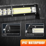 Willpower 24 Inch 216W Led Lichtbalk + Magnetische Beugel + Kabelboom 12V 24V Led-verlichting Bar Mistlamp IP67 Led Light Bar Voor Vrachtwagen Tractor Auto Boot Offroad 4x4