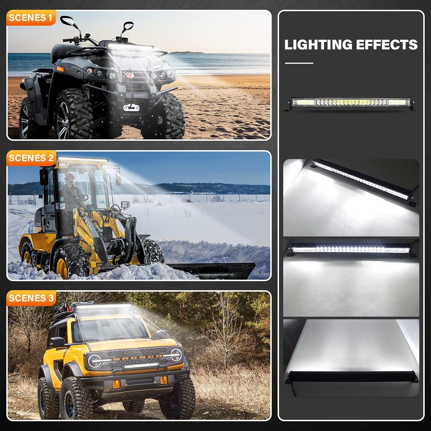 Willpower 24 Inch 216W Led Lichtbalk + Magnetische Beugel + Kabelboom 12V 24V Led-verlichting Bar Mistlamp IP67 Led Light Bar Voor Vrachtwagen Tractor Auto Boot Offroad 4x4