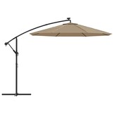 vidaXL Vervangingsdoek voor zweefparasol 300 cm taupe