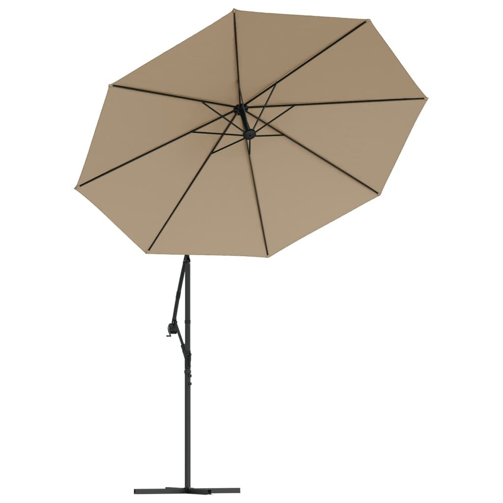 vidaXL Vervangingsdoek voor zweefparasol 300 cm taupe