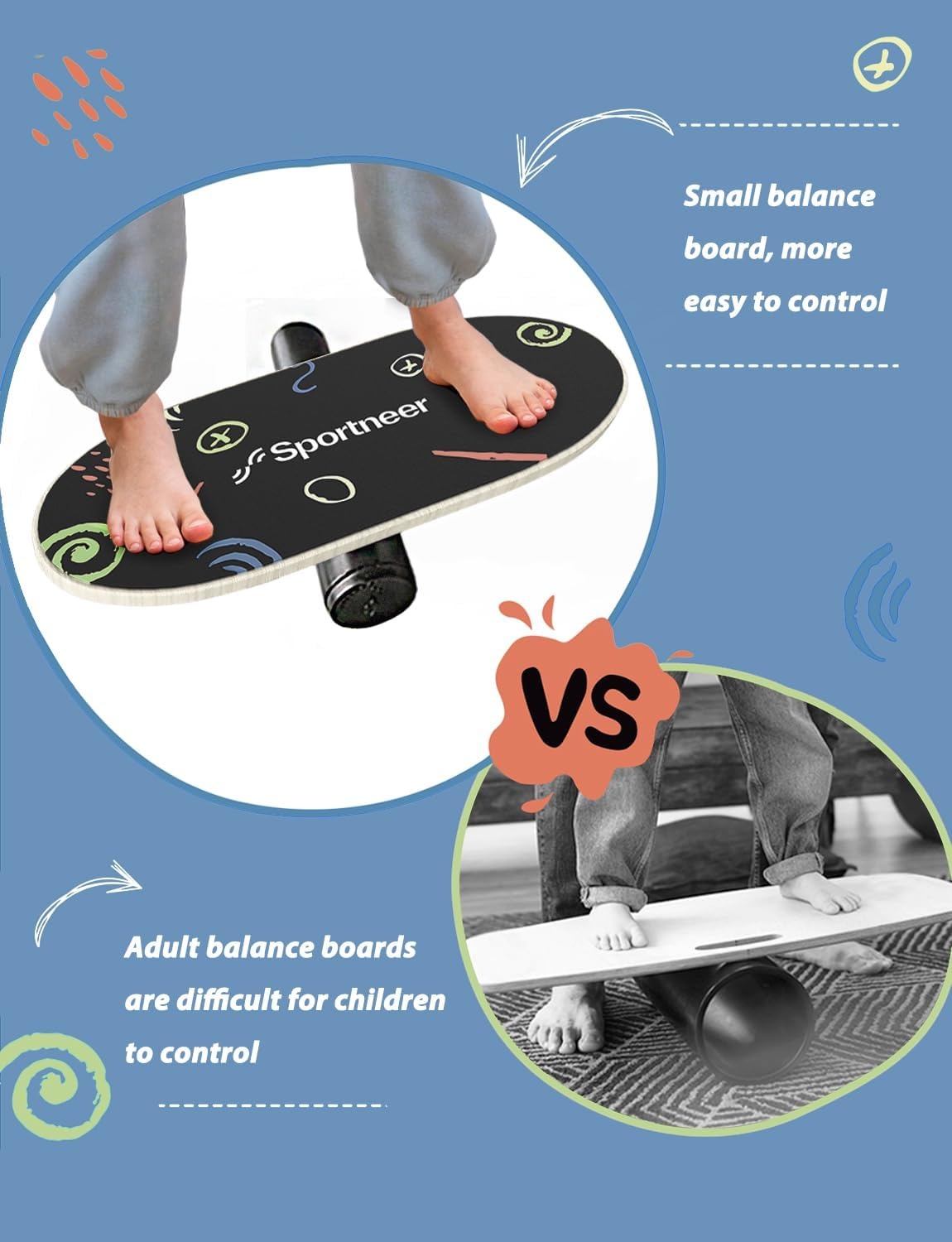 Houten Balance Board Kinderen 3-12 Jaar | Balanstraining & Coördinatie