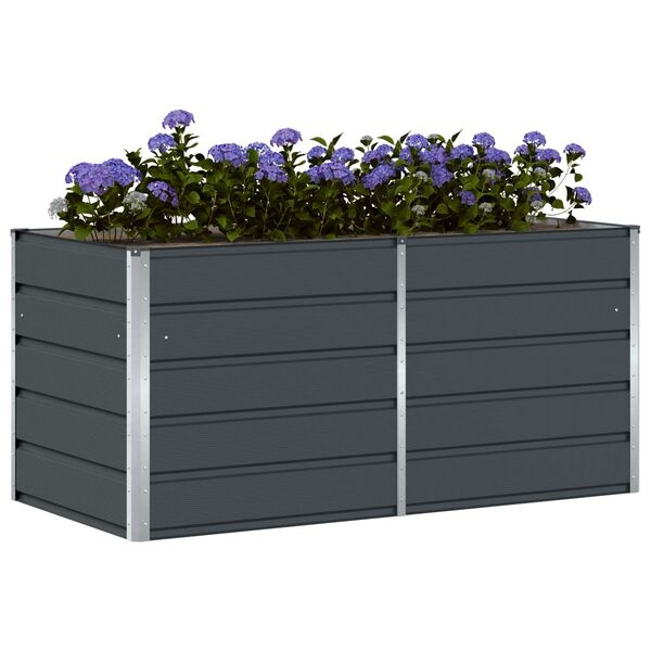 vidaXL Plantenbak Antraciet 160 x 80 x 75 cm Staal