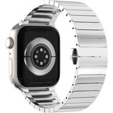 NewWays RVS Horlogeband Compatibel met Apple Watch 38/40/41/42mm - Zilver