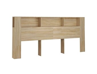 vidaXL Hoofdbordkast 220x18,5x104,5 cm sonoma eikenkleurig