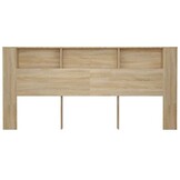 vidaXL Hoofdbordkast 220x18,5x104,5 cm sonoma eikenkleurig