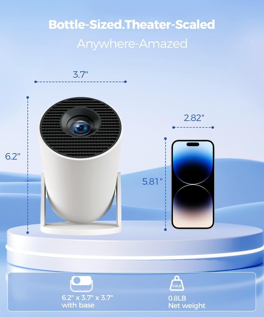 Mini Projector Android 14 - 4K Ready - 42% Korting