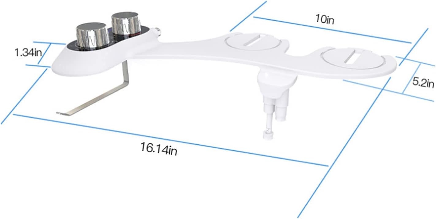 Niet-elektrisch Bidet Opzetstuk met Warm & Koud Water - 65% Korting!