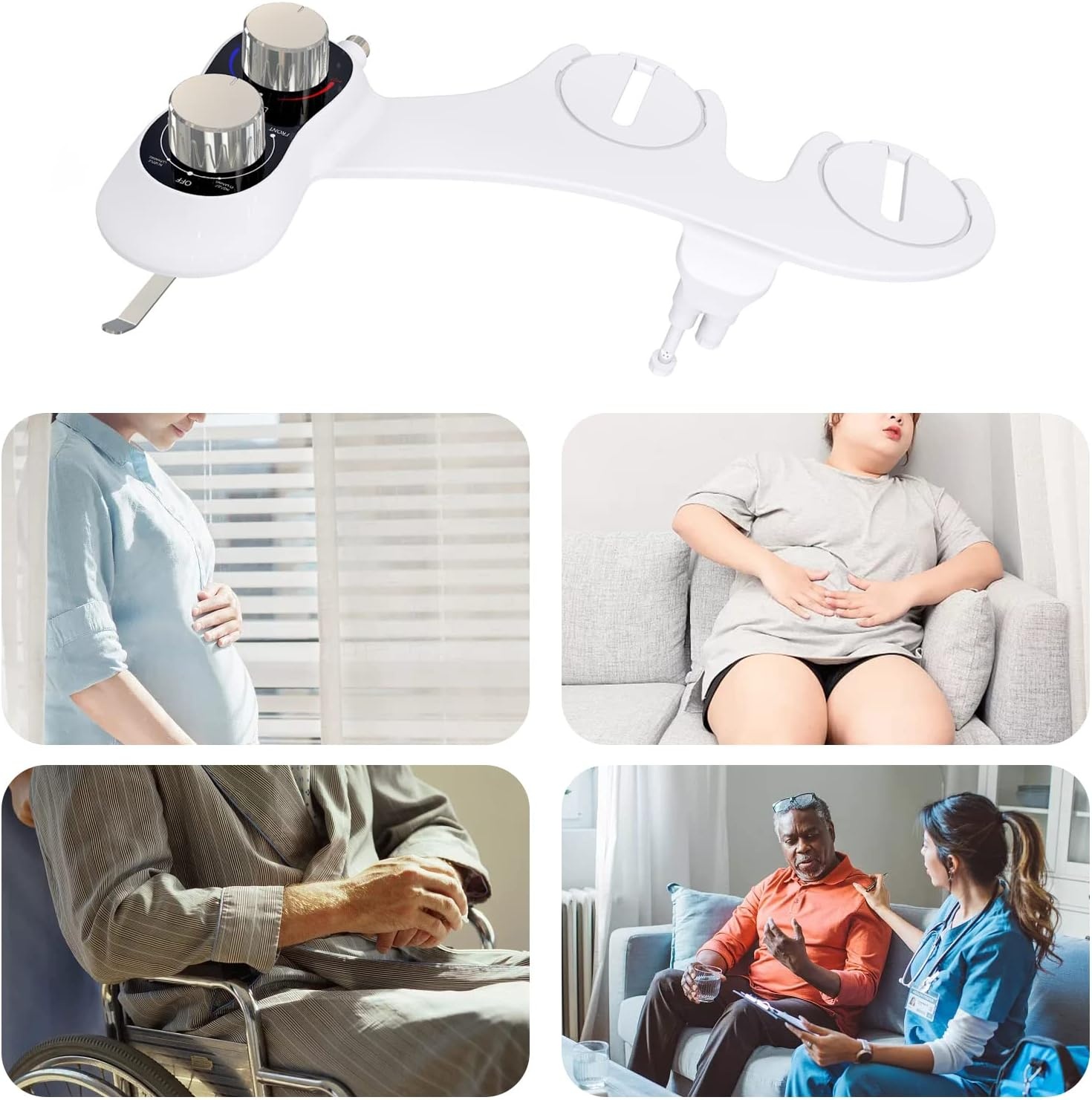 Niet-elektrisch Bidet Opzetstuk met Warm & Koud Water - 65% Korting!