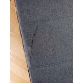 vidaXL Tweezitsbank 120 cm stof donkergrijs