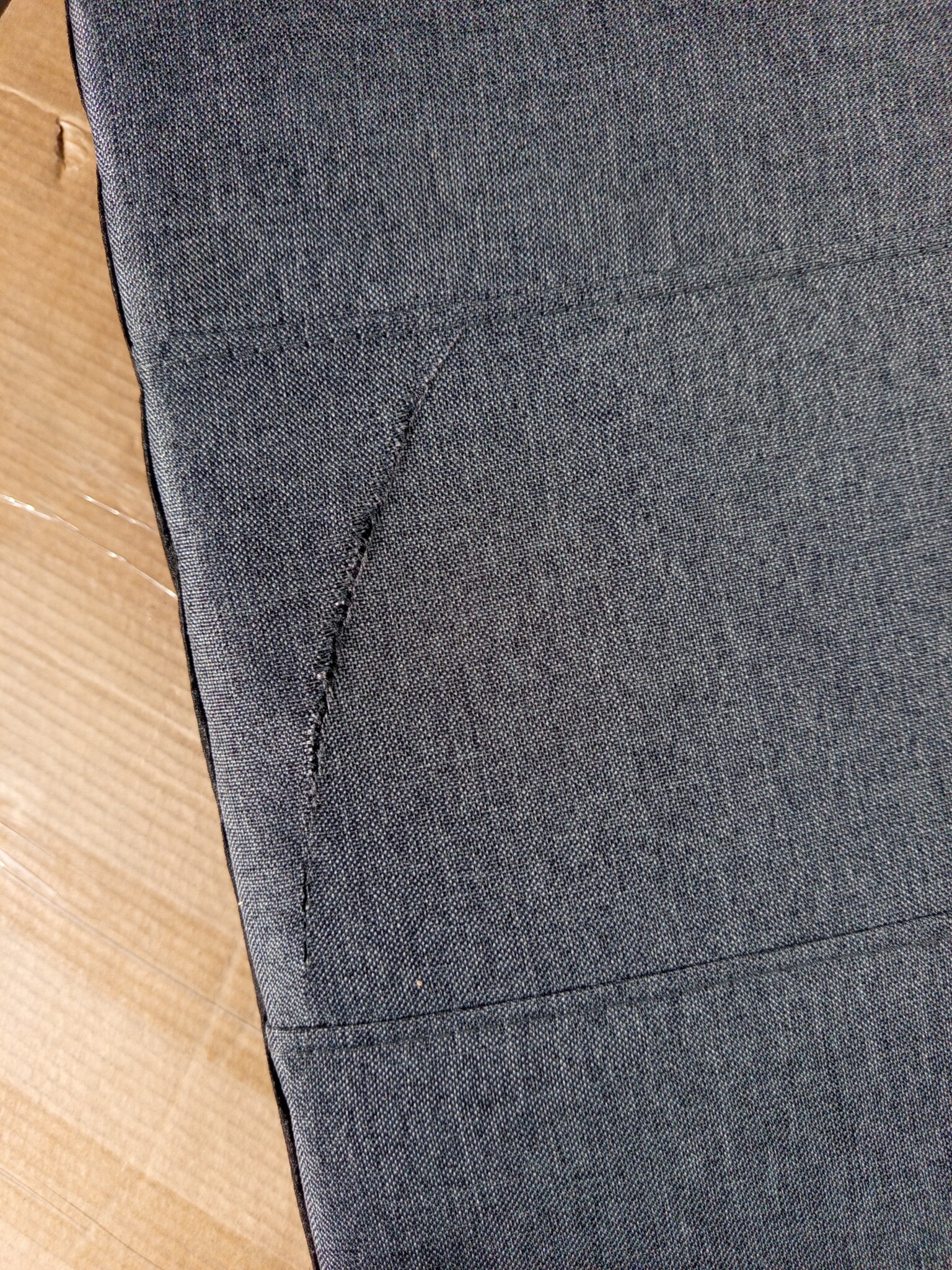 vidaXL Tweezitsbank 120 cm stof donkergrijs