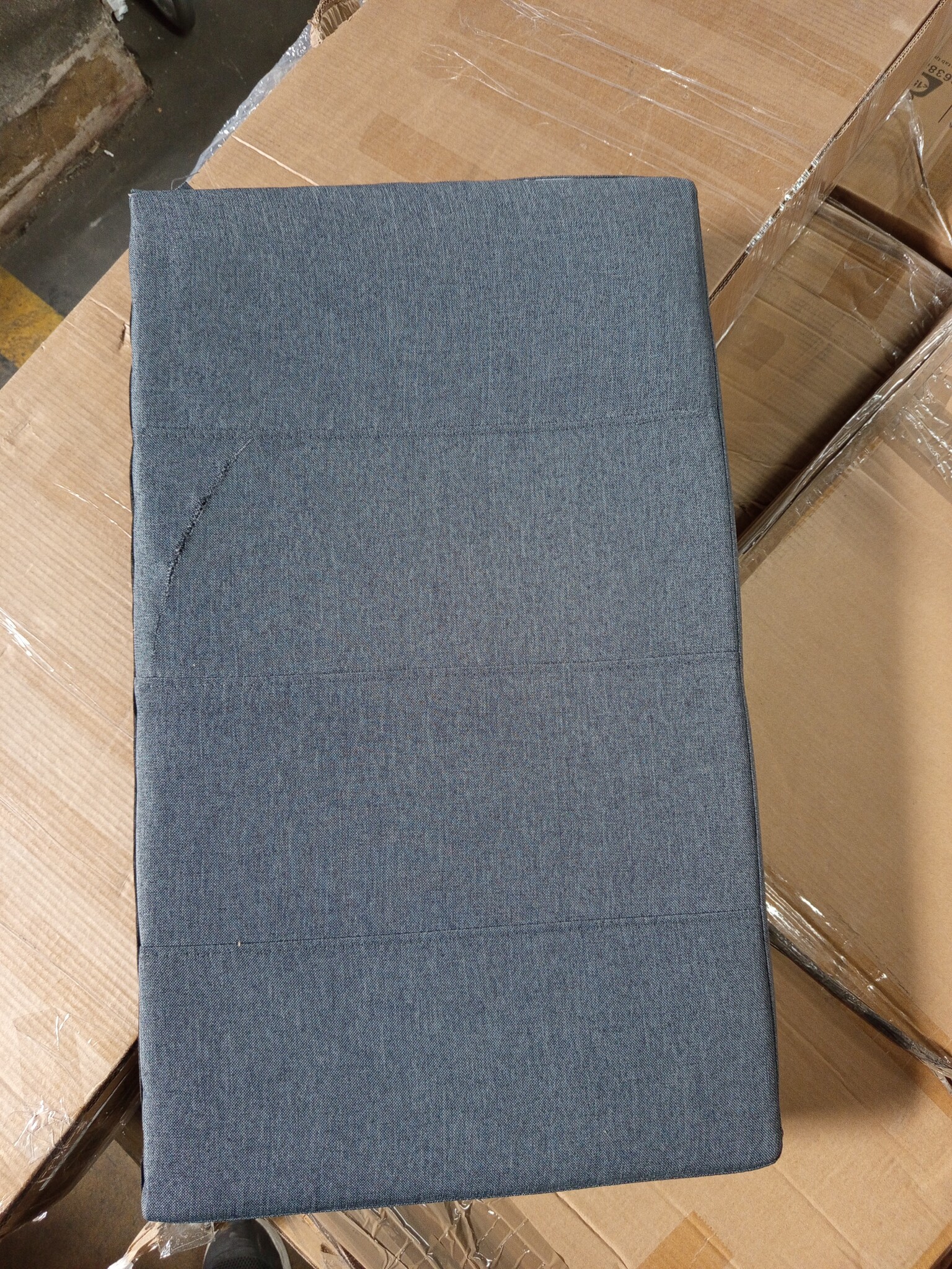 vidaXL Tweezitsbank 120 cm stof donkergrijs