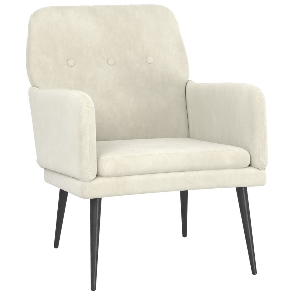 vidaXL Fauteuil Crème Fluweel - 60% Korting!