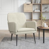 vidaXL Fauteuil Crème Fluweel - 60% Korting!