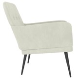 vidaXL Fauteuil Crème Fluweel - 60% Korting!