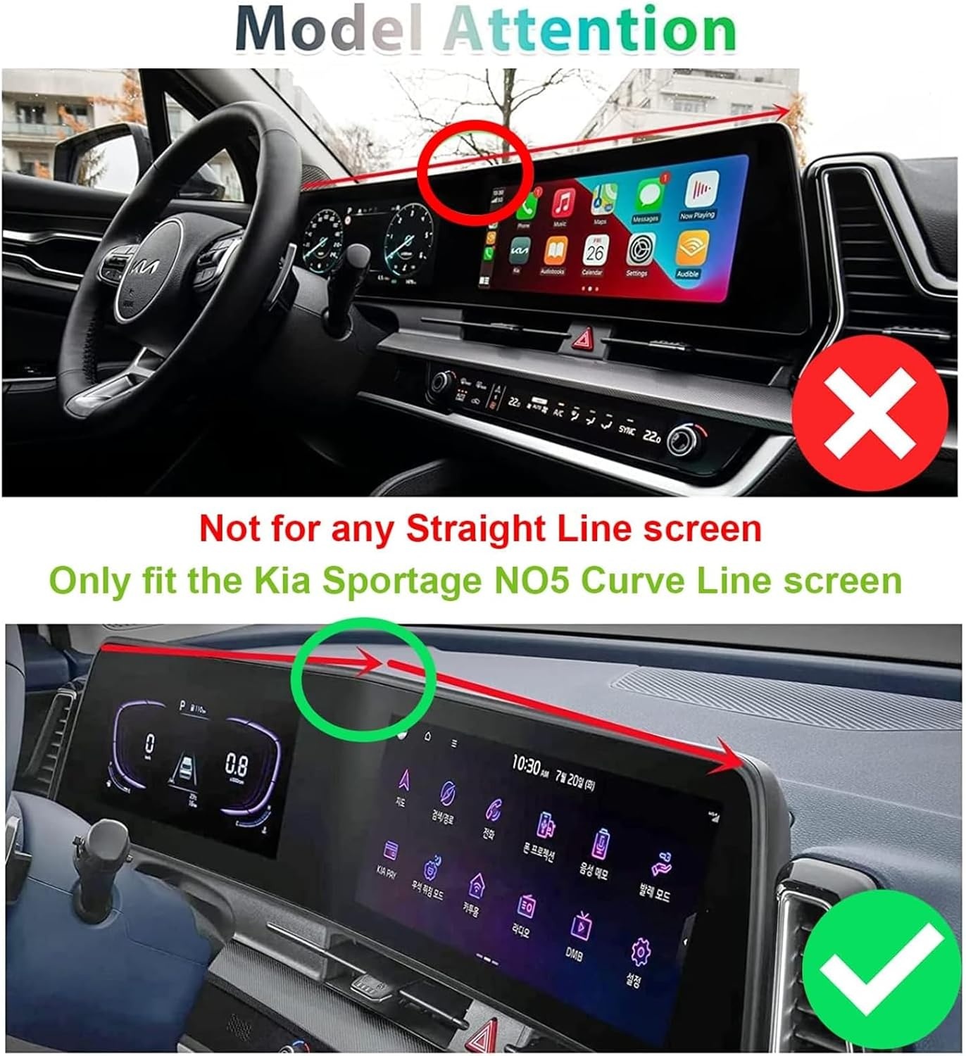 Displaybeschermfolie Kia Sportage NQ5 navigatie virtuele cockpit nano 6H krasbestendig schokbestendig curved 2022-2025