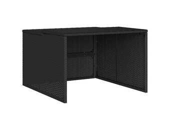 vidaXL Garage voor robotmaaier 86x90x52/57 cm poly rattan zwart