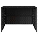 vidaXL Garage voor robotmaaier 86x90x52/57 cm poly rattan zwart