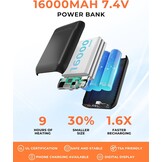 Verwarmd vest dames gewatteerd met 10 zones, 16000mAh 7.4V accupakket en 3 instelbare temperaturen, lichtgewicht voor outdoor