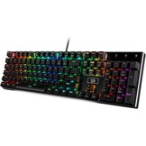 Mechanisch Gaming Toetsenbord Zwart met Rode Switches, RGB Verlichting, Anti-ghosting, Aluminium Frame, Hot-Swap Compatibel
