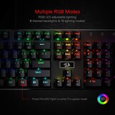 Mechanisch Gaming Toetsenbord Zwart met Rode Switches, RGB Verlichting, Anti-ghosting, Aluminium Frame, Hot-Swap Compatibel