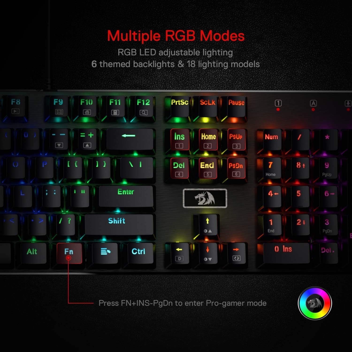 Mechanisch Gaming Toetsenbord Zwart met Rode Switches, RGB Verlichting, Anti-ghosting, Aluminium Frame, Hot-Swap Compatibel