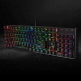 Mechanisch Gaming Toetsenbord Zwart met Rode Switches, RGB Verlichting, Anti-ghosting, Aluminium Frame, Hot-Swap Compatibel