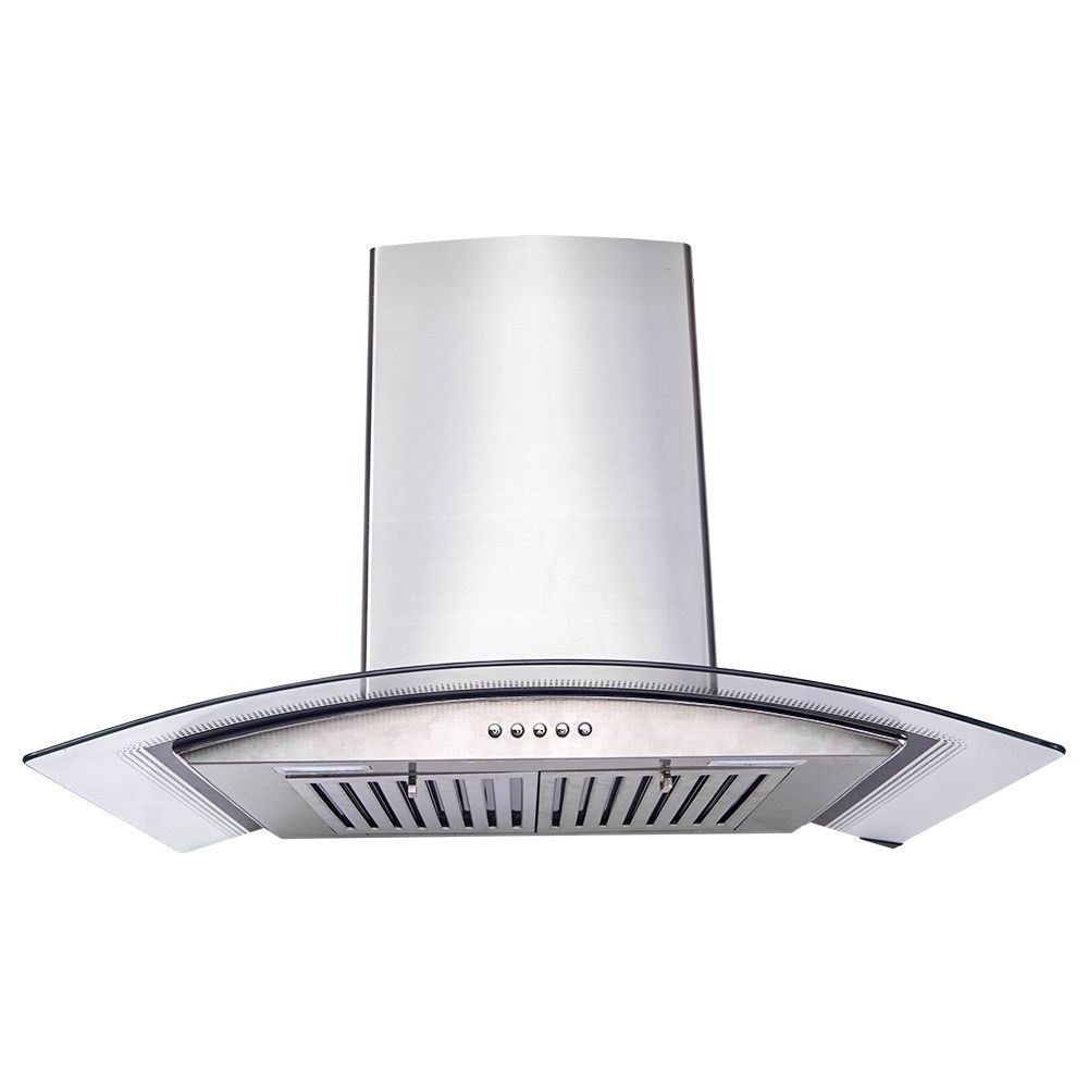 Afzuigkap - RVS met gebogen glas – 650 m³/u – 3 standen – LED