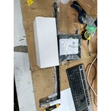 WC rolhouder staand met toiletborstel - 20x63cm - zwart