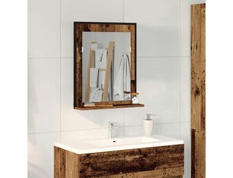 vidaXL Badkamer Spiegel Oud hout 50 x 12 x 60 cm Bewerkt hout