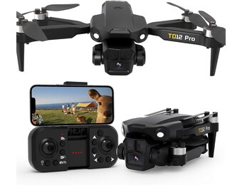 Toladrone TD12PRO Mini Drone met Camera voor Beginners, Opvouwbaar, Borstelloze Motor, Optische Flow Positionering