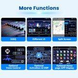 OiLiehu Autoradio 1DIN Android 13 met 7-inch Uitschuifbaar Scherm, Apple CarPlay, Android Auto, Bluetooth, GPS, WiFi