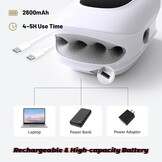 Draadloze Handmassager met Warmte en Compressie, 6 Vibratiestanden en Vingerrekking