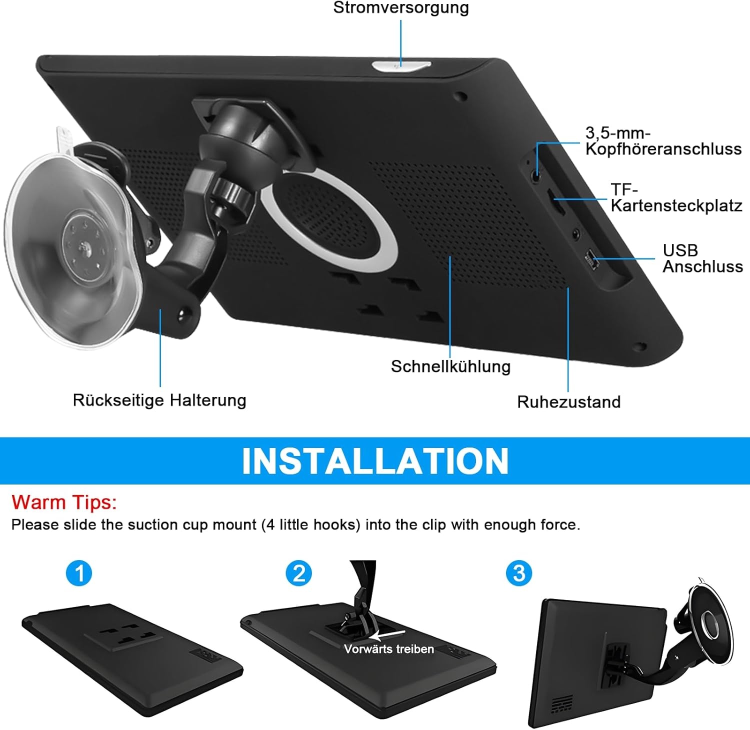 9 inch Navigatiesysteem voor Auto, Vrachtwagen en Camper met Realtime Verkeersinfo