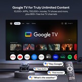 Aurzen Boom Mini 4-in-1 smart beamer met Google TV, 10.000+ apps, 4K ondersteunt projector, 20W DoIby Audio, 500 ANSI projector, autofocus en trapeziumcorrectie, wifi/Bluetooth thuisbioscoop buiten