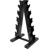 MENCIRO A-frame halterstandaard - 5 niveaus stalen gewichtsframe voor korte halters - ideaal voor thuisgym
