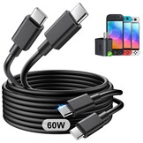 2x USB-C Snellader Kabel 60W PD 1.5m - 30% Korting!