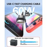 2x USB-C Snellader Kabel 60W PD 1.5m - 30% Korting!