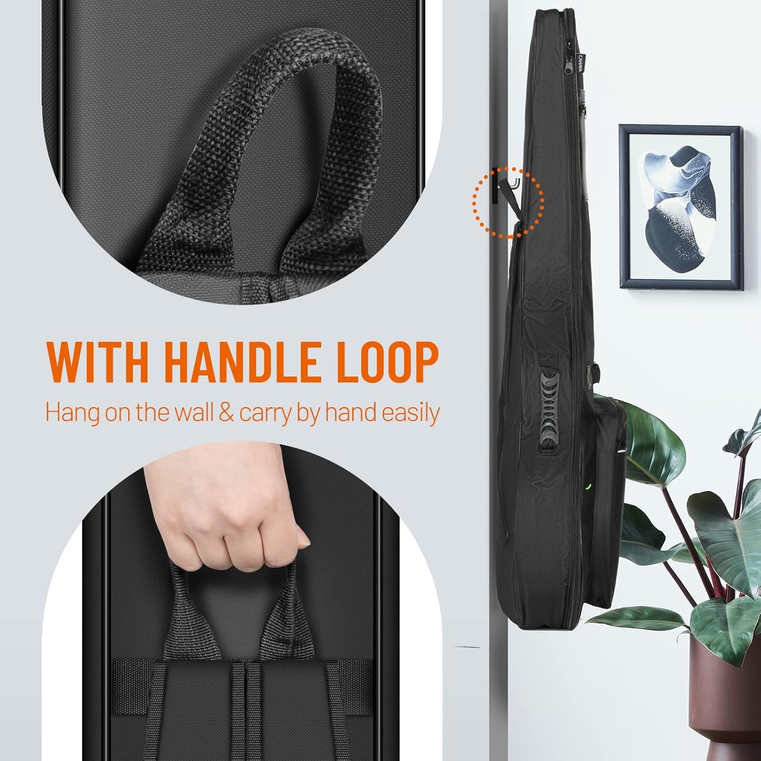 CAHAYA CY0149 Gitaartas Waterdicht Zwart voor 40-42 Inch Gitaren