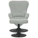 Eivormige stoel - 2 stuks, Lichtgrijs Fluweel - 61% Korting!