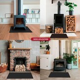 Vlamvertragende Haardmat Grijs 100x150cm - 48% Korting!