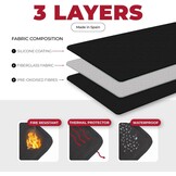 Vlamvertragende Haardmat Grijs 100x150cm - 48% Korting!