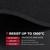 Vlamvertragende Haardmat Grijs 100x150cm - 48% Korting!