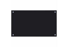 vidaXL Keuken Spatscherm Gehard Glas Zwart (70x40 cm) - 44% Korting!