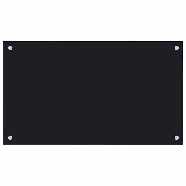 vidaXL Keuken Spatscherm 70x40 cm Gehard Glas Zwart - 58% Korting