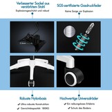 ALFORDSON bureaustoel met lendensteun voor thuiswerkplek, computerstoel met mesh bekleding, hoofdsteun, opklapbare armleuningen, kantelbare en draaibare bureaustoel, Arco, cyaan