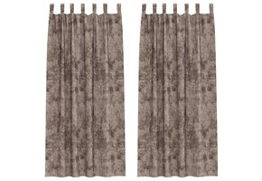 vidaXL Gordijnen Cappuccino Fluweel 245x140cm - 50% Korting