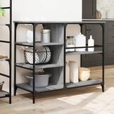 vidaXL Keukentrolley 100x45x89,5 cm Grijs Sonoma Eiken (63% Korting)