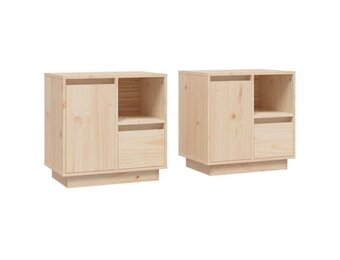 vidaXL Nachtkastjes Grenenhout 2 stuks - 41% Korting!